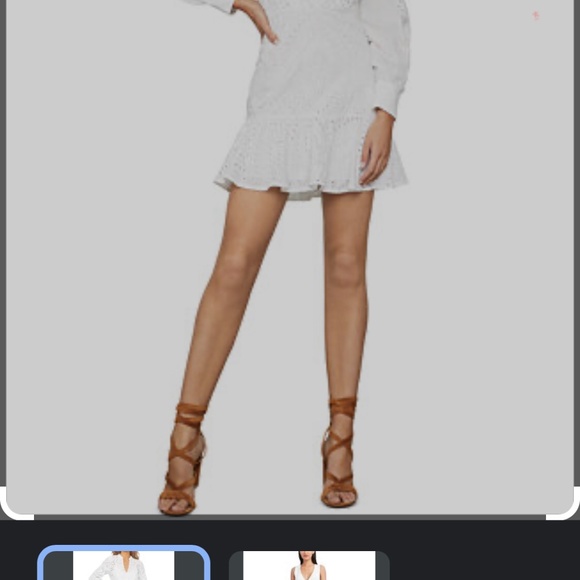 BCBG White Eyelet Flounce Dress - Picture 1 of 12